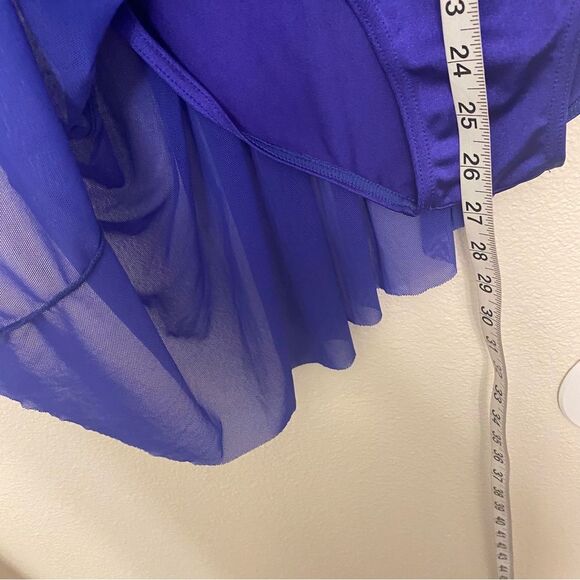 WEISSMAN Dance Costume ballet lyrical purple blue dress Just A Game 11603 SA - Picture 13 of 16
